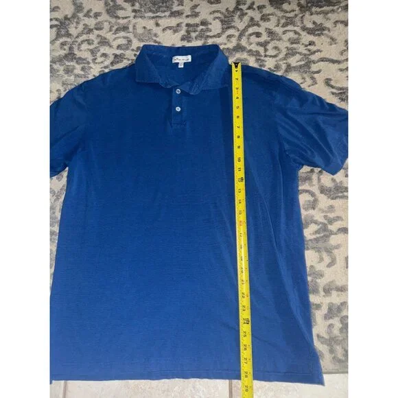 Peter Millar, blue polo shirt‎ men’s size large - Picture 2 of 5